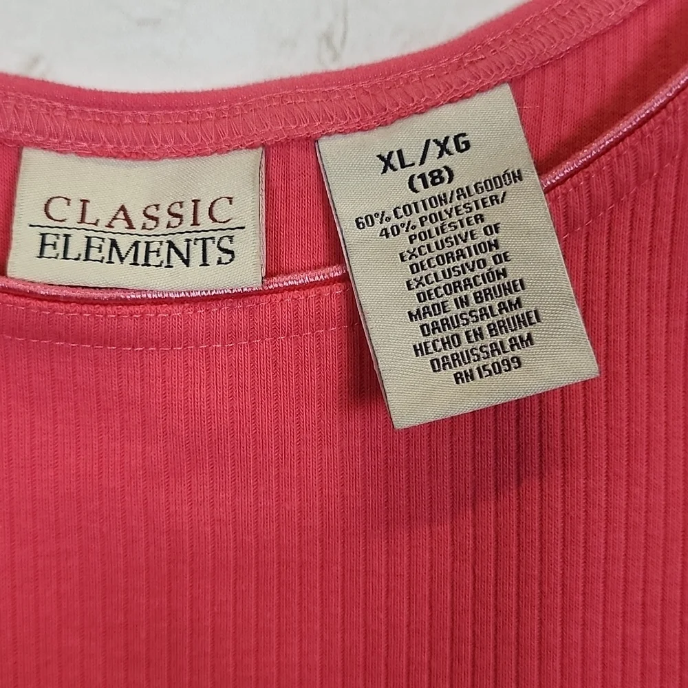 SUMMER Pink Ribbed Shell/Tank - Picture 4 of 4